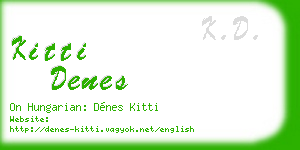 kitti denes business card